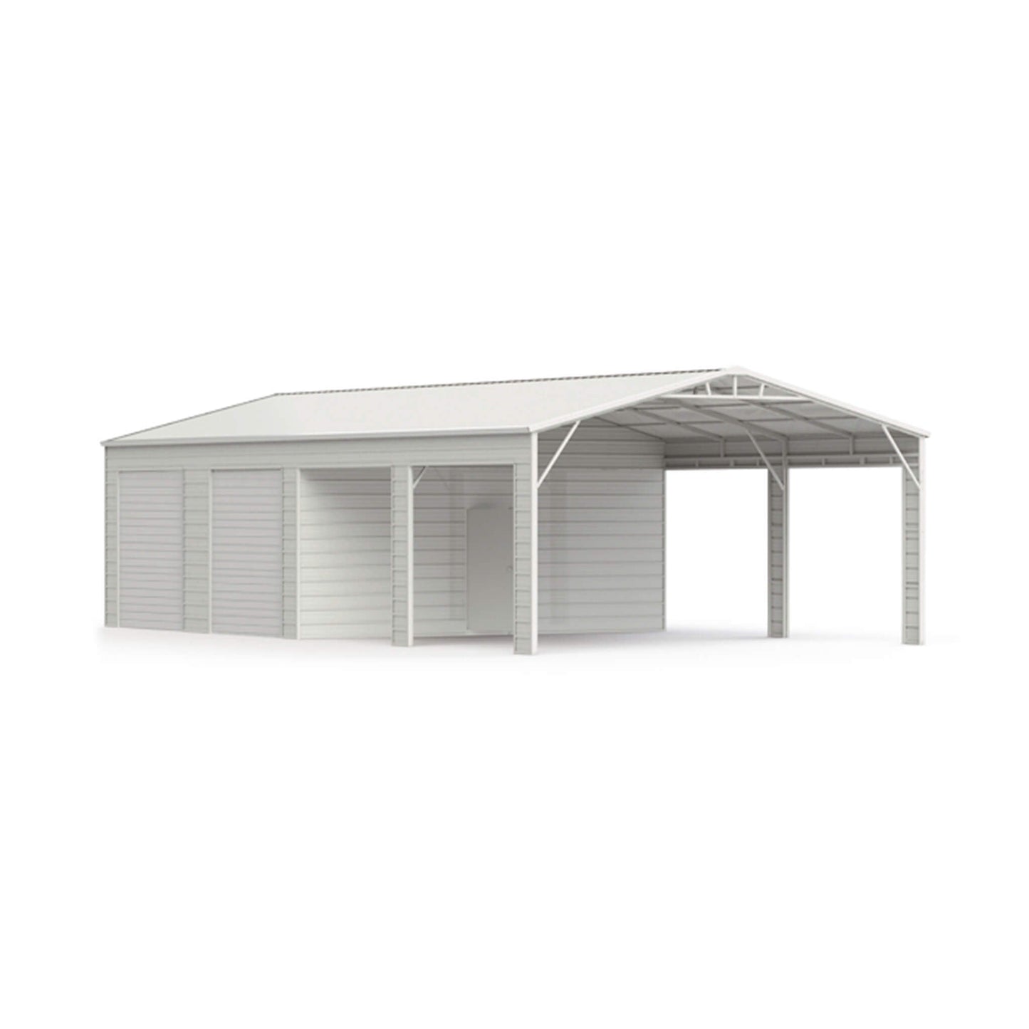 23' x 46' FT Heavy-Duty Steel Garage Storage Shed with Reinforced Roof and 2 Doors