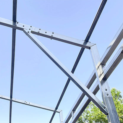 23' x 46' FT Heavy-Duty Steel Garage Storage Shed with Reinforced Roof and 2 Doors