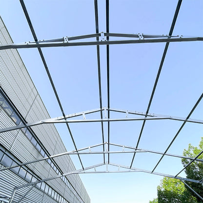 23' x 46' FT Heavy-Duty Steel Garage Storage Shed with Reinforced Roof and 2 Doors