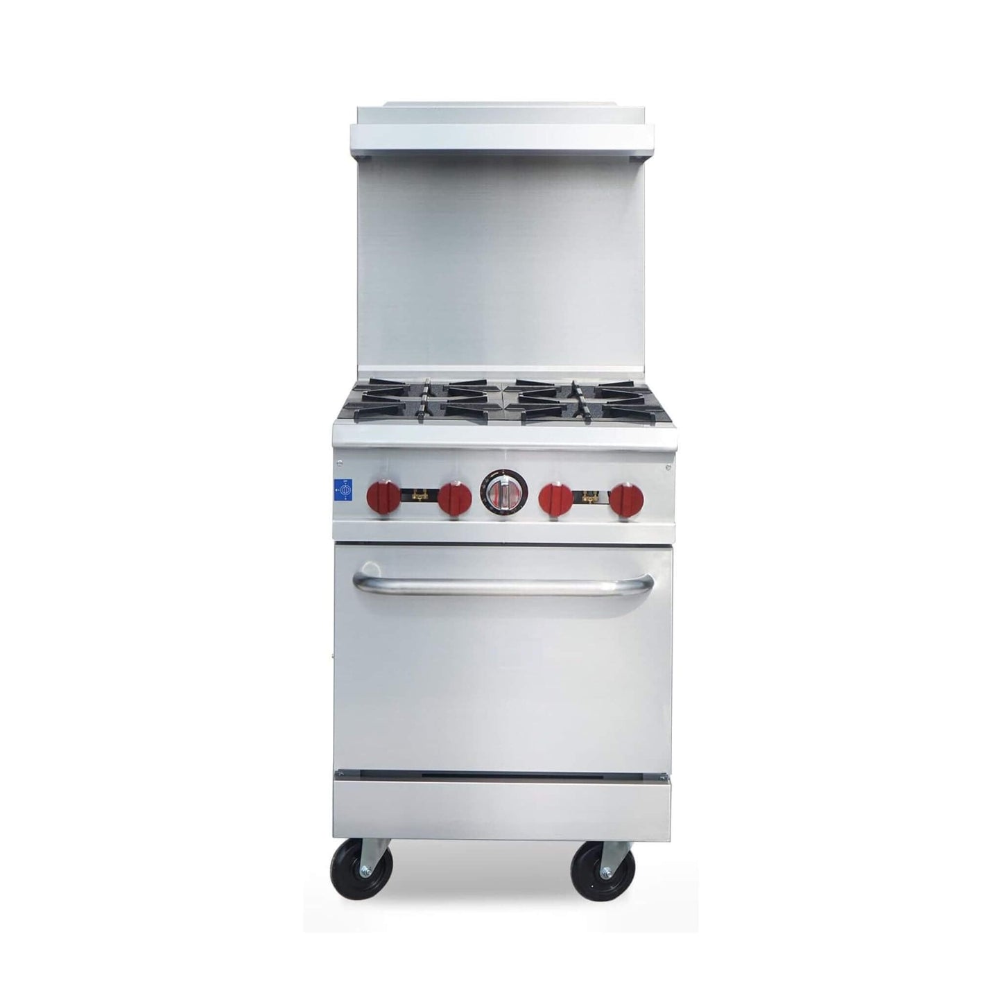 24-Inch Commercial 151K BTU 4-Burner Stainless Steel Freestanding Gas Range