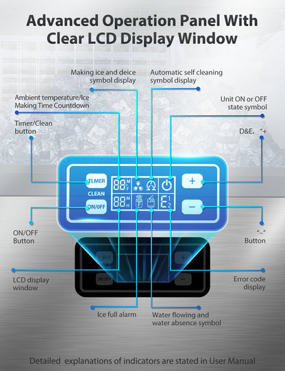 Freestanding Commercial Ice Maker - Multiple Sizes 100LBS 200LBS 265LBS
