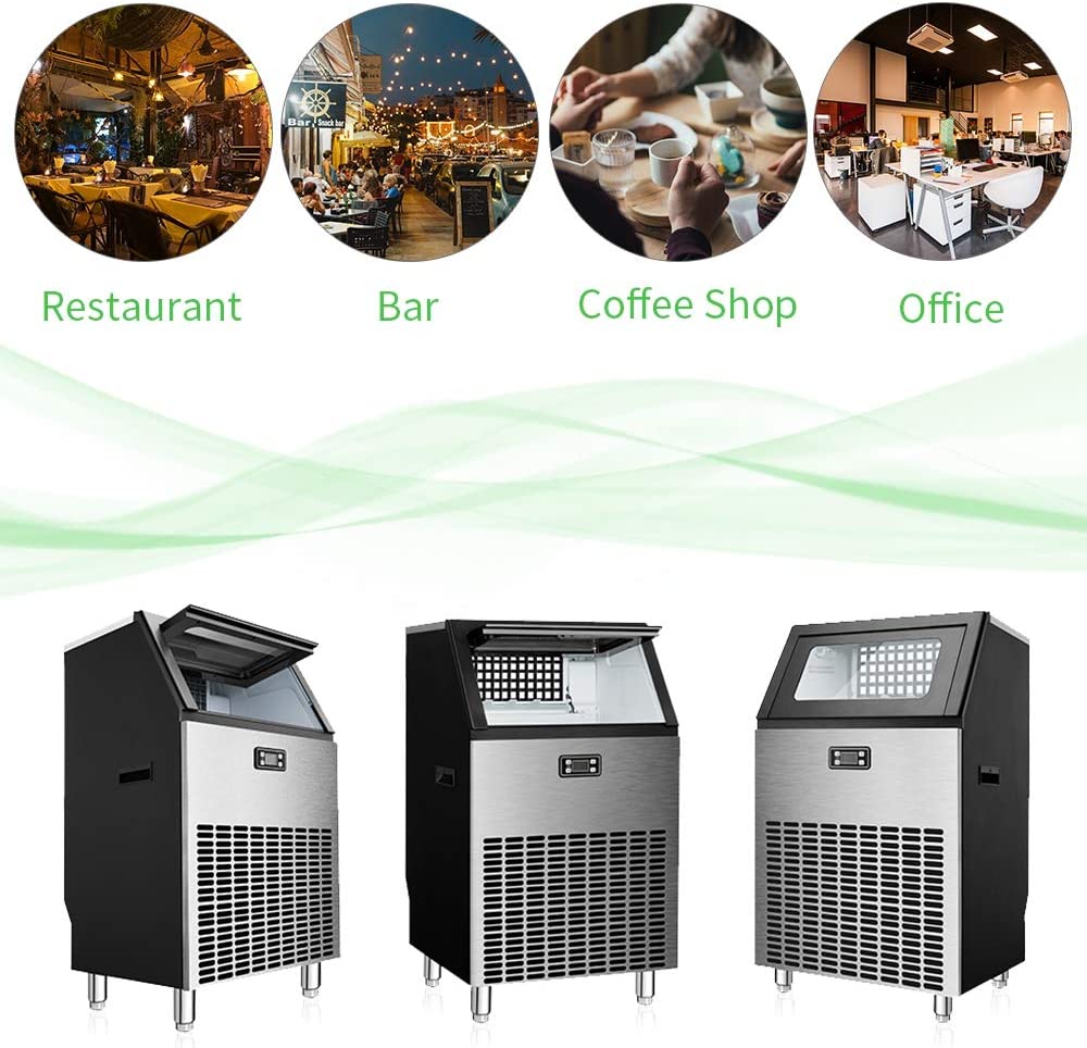 Freestanding Commercial Ice Maker - Multiple Sizes 100LBS 200LBS 265LBS