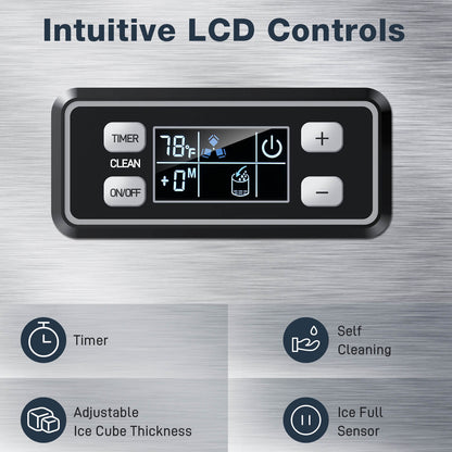 Freestanding Commercial Ice Maker - Multiple Sizes 100LBS 200LBS 265LBS