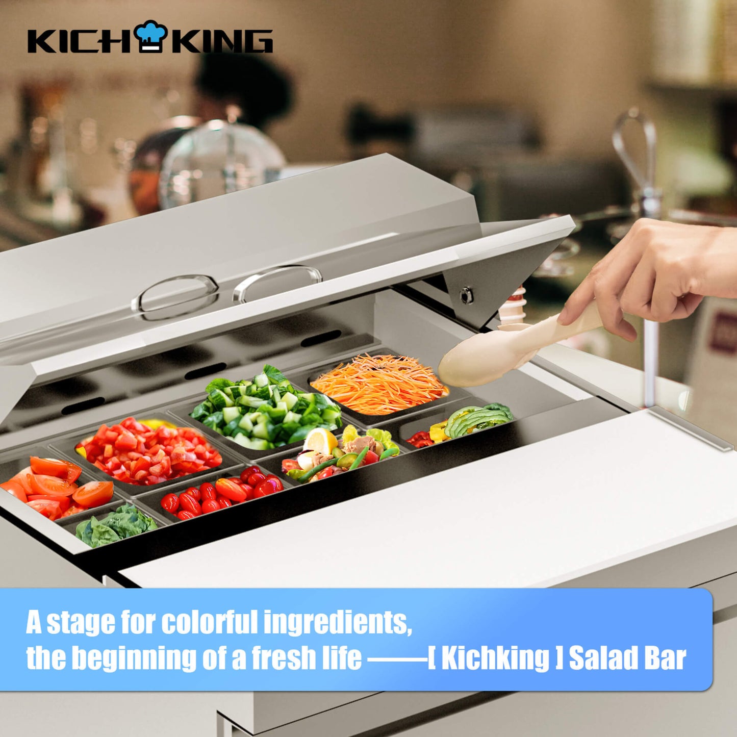 27-Inch 7.4 Cu.Ft Commercial Stainless Steel Sandwich Salad Prep Table Refrigerator