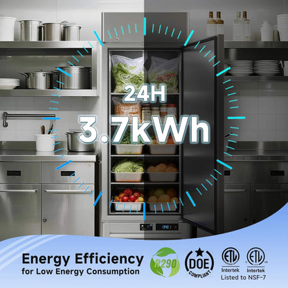 27-Inch Commercial 23 Cu.Ft Single-Door WiFi Refrigerator with Smart App Control