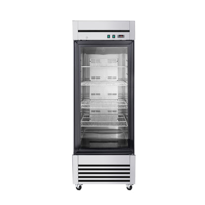 27-Inch Commercial Single Glass Door Reach-In Display Refrigerator