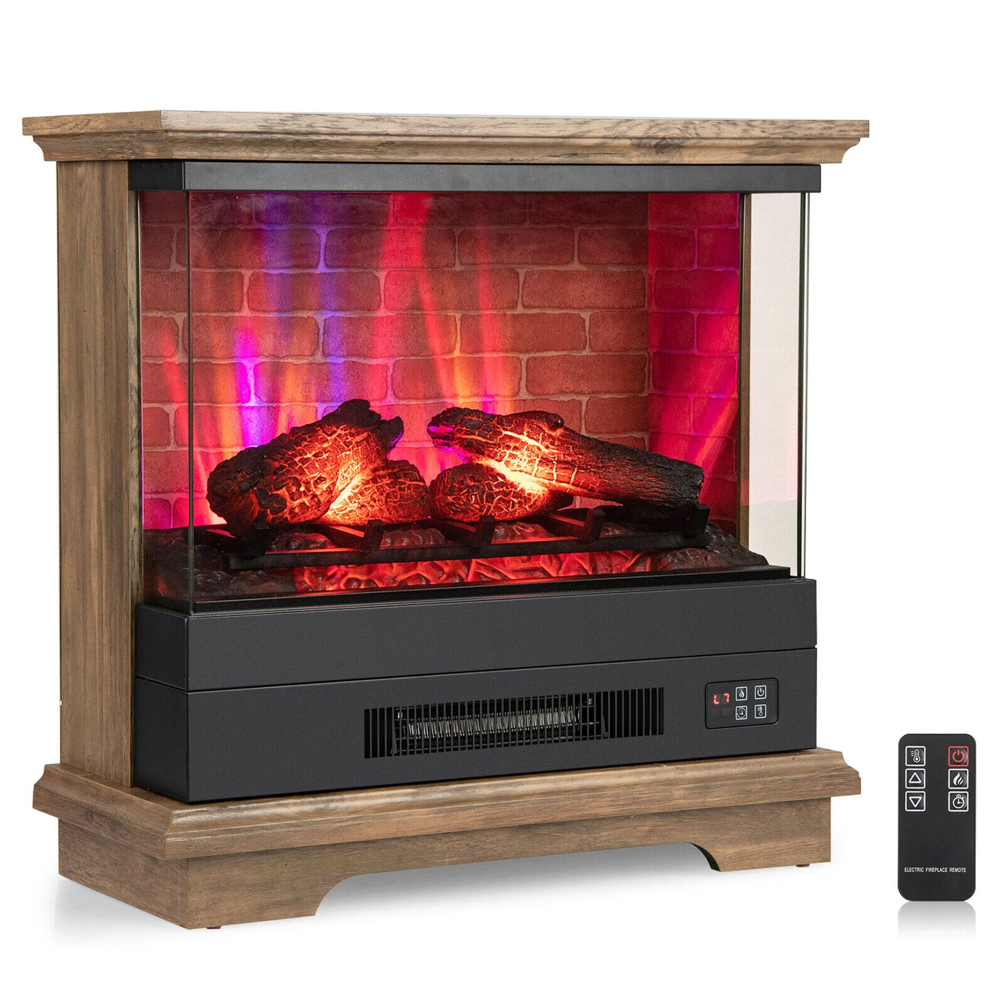27" Freestanding Fireplace with Remote Control