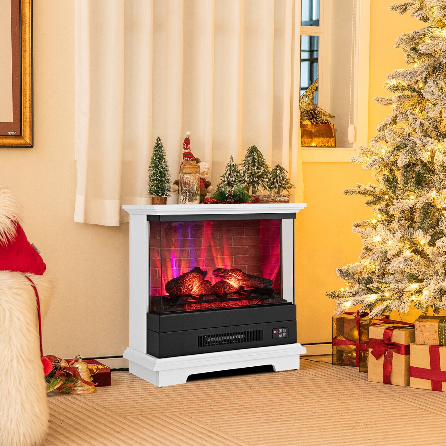 27" Freestanding Fireplace with Remote Control