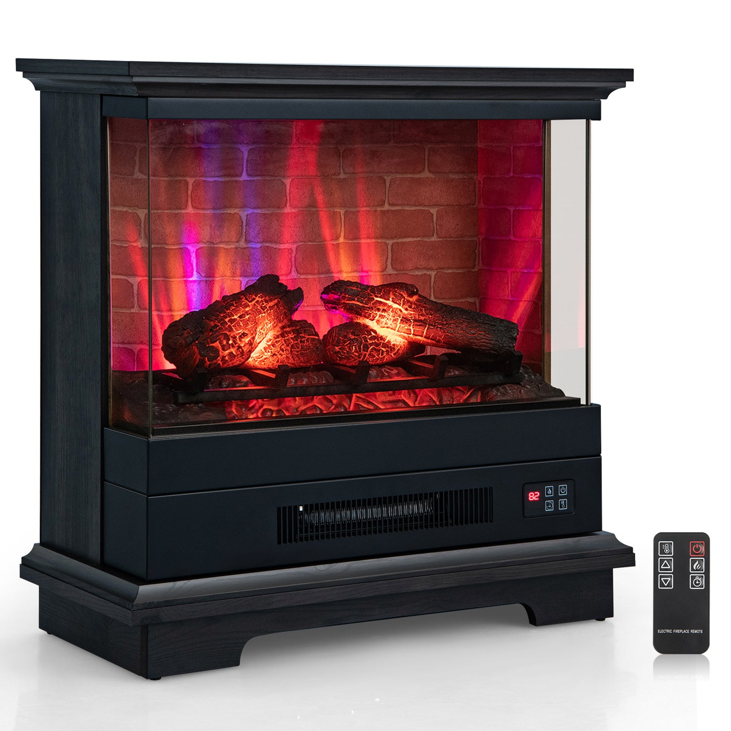 27" Freestanding Fireplace with Remote Control