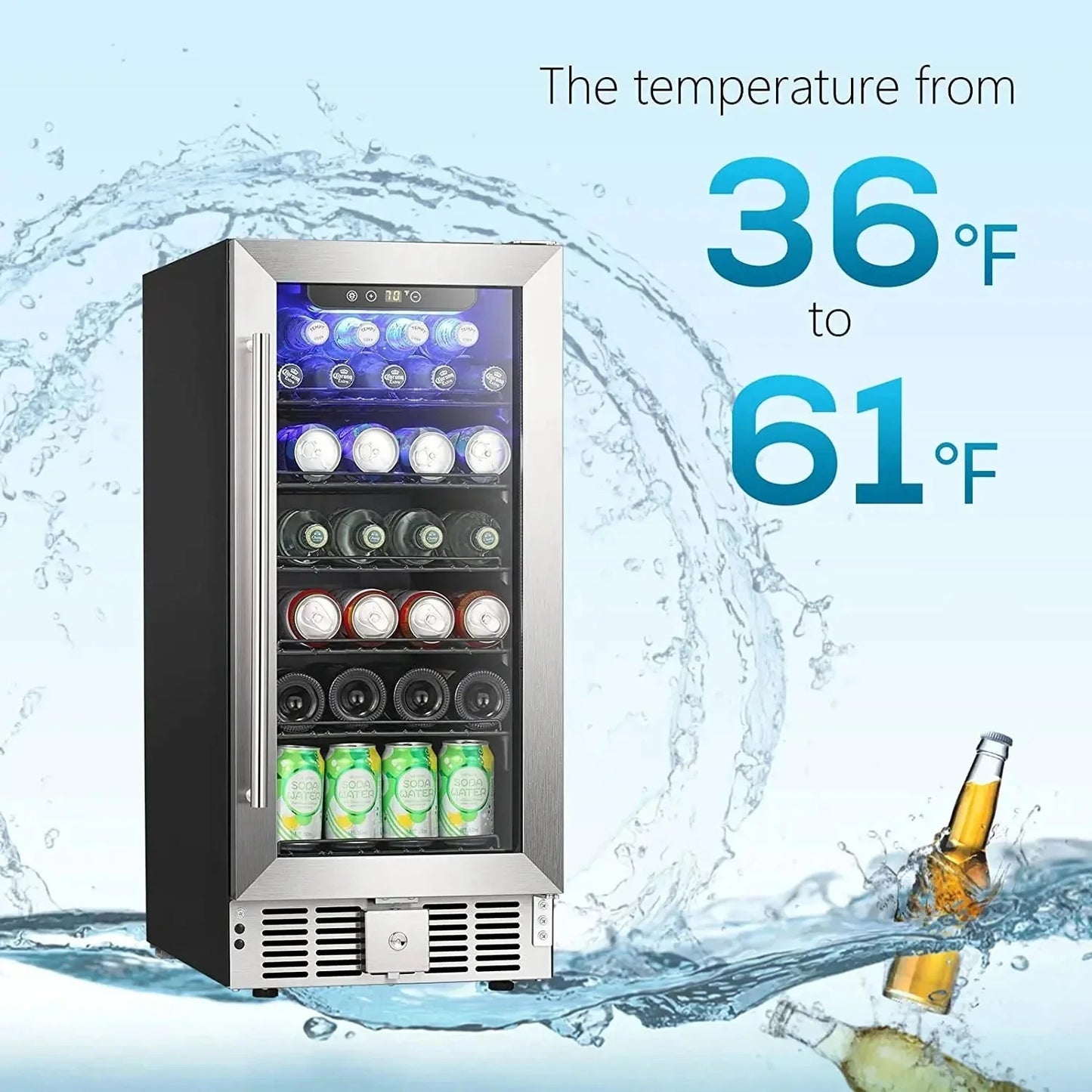 2.9 CU. FT. Beverage Wine Cooler Mini Fridge Refrigerator W5885B