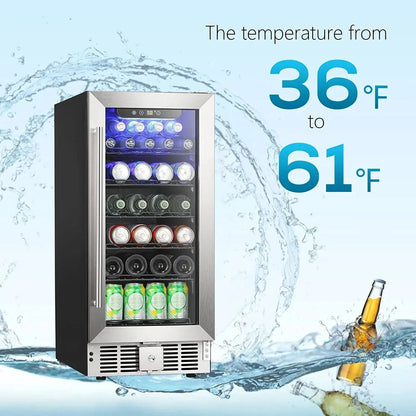 2.9 CU. FT. Beverage Wine Cooler Mini Fridge Refrigerator W5885B