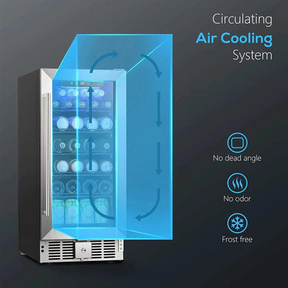 2.9 CU. FT. Beverage Wine Cooler Mini Fridge Refrigerator W5885B