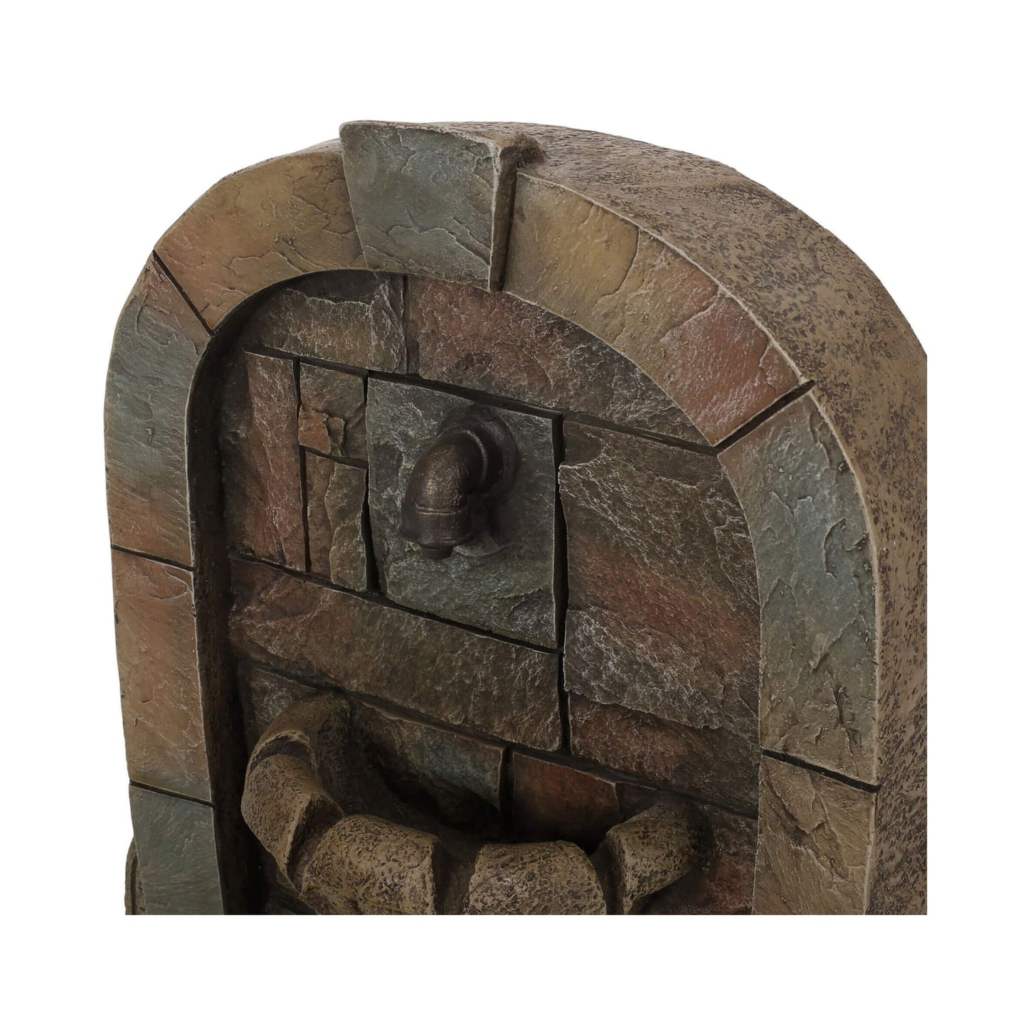 Alora 29-Inch Tall Outdoor Weather-Resistant Faux Stone Floor Water Fountain