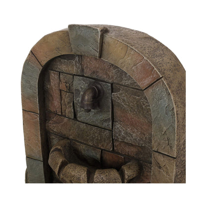 Alora 29-Inch Tall Outdoor Weather-Resistant Faux Stone Floor Water Fountain