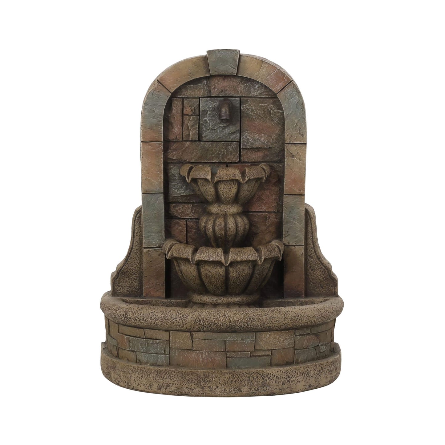 Alora 29-Inch Tall Outdoor Weather-Resistant Faux Stone Floor Water Fountain