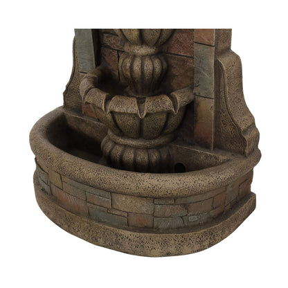 Alora 29-Inch Tall Outdoor Weather-Resistant Faux Stone Floor Water Fountain