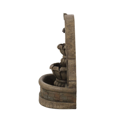 Alora 29-Inch Tall Outdoor Weather-Resistant Faux Stone Floor Water Fountain