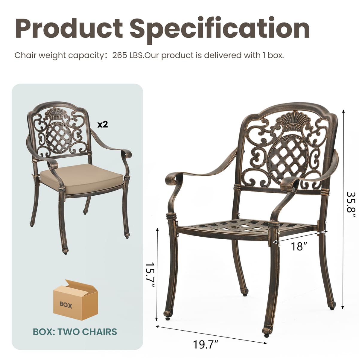 Forge Vintage Dining Set, 5-Piece