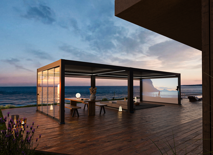Motorized Projection Screen for FlexPatio Pergolas