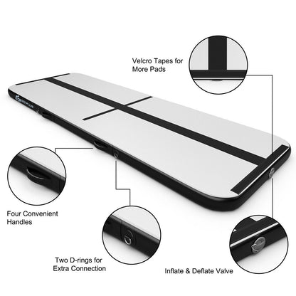 10 Feet Inflatable Gymnastic Tumbling Mat with Electric Pump