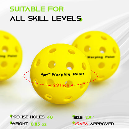 PRACTICE PICKLEBALLS - OUTDOOR - 4 PACK