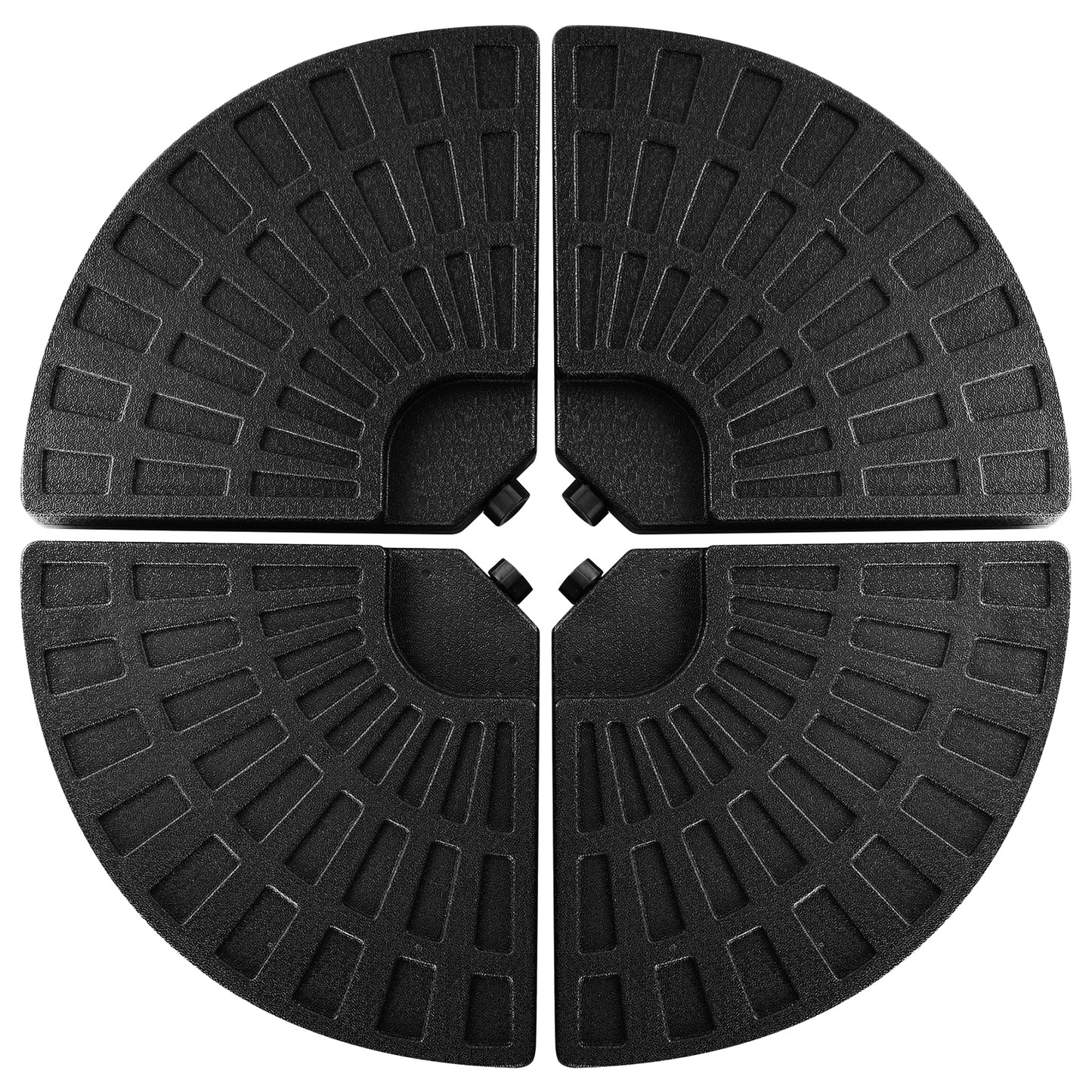 4 Pieces Round Cantilever Umbrella Base with Carry Handles for Garden
