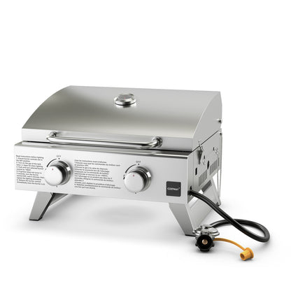 2 Burner Portable Stainless Steel BBQ Table Top Grill for Outdoors