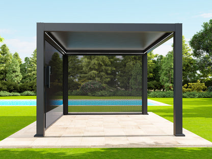 Motorized Roller Shades for FlexPatio Pergolas
