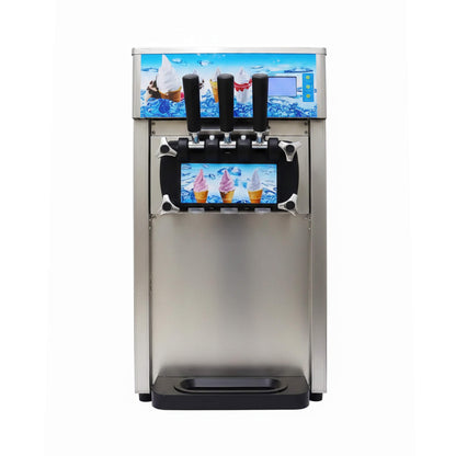 3-Flavor 9L Commercial 1200W Countertop Soft Serve Machine