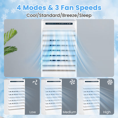 3-in-1 Evaporative Portable Air Cooler with 3 Modes include Remote Control-White