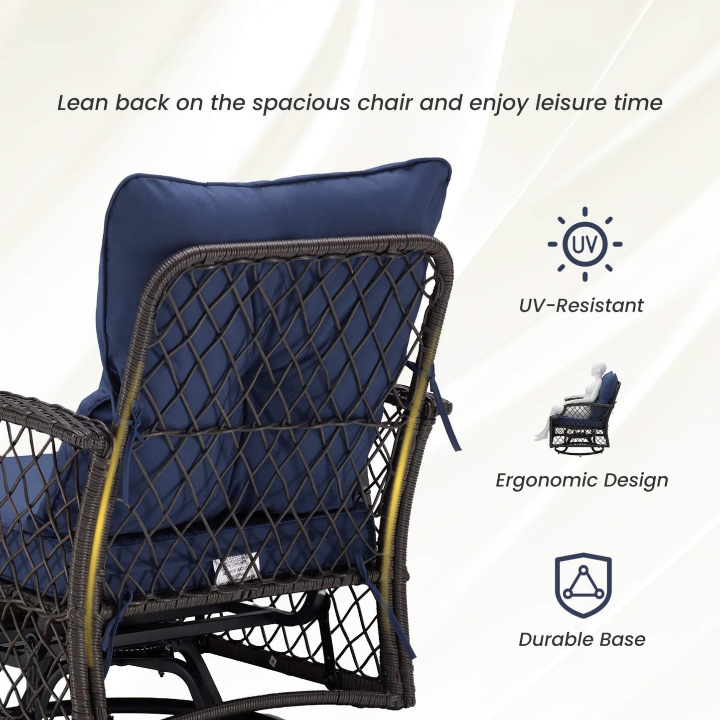 Alora 3-Piece Wicker Patio Bistro Set W/ Swivel Chairs and Table