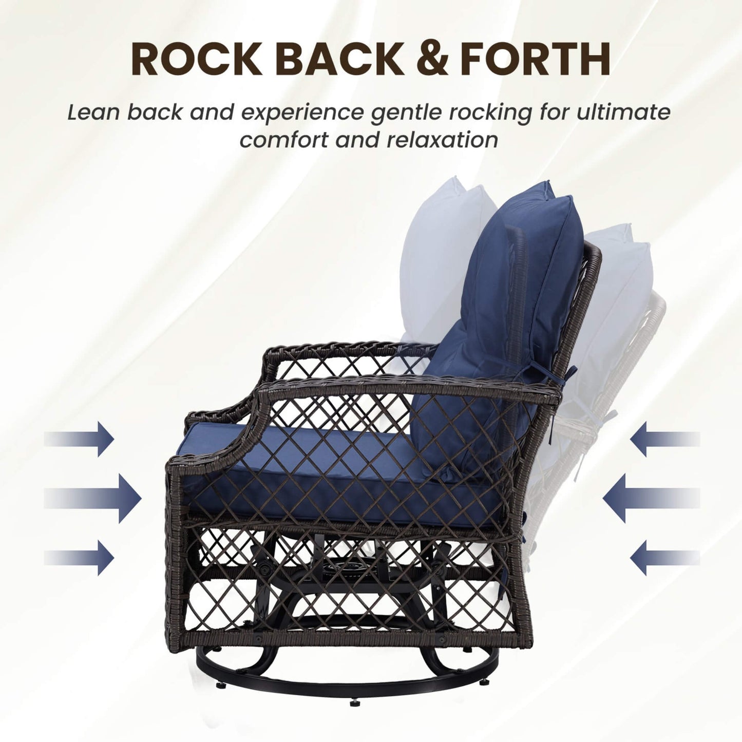 Alora 3-Piece Wicker Patio Bistro Set W/ Swivel Chairs and Table