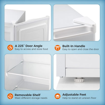 Kismile Upright Freezer, 3.0 Cu.ft Mini Freezer with Reversible Single Door