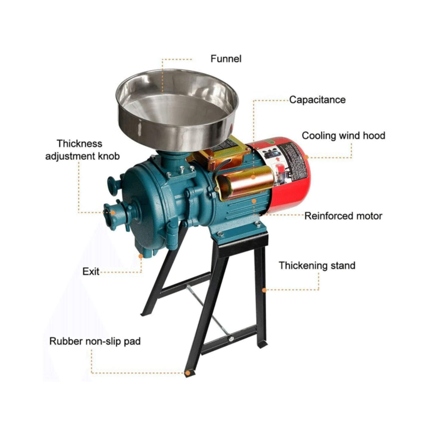 3000W Commercial Electric Corn Wheat Grain Mill Grinder