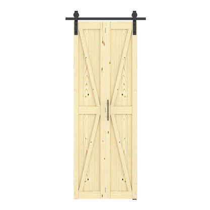 30in x 84in Bifold Barn Door with Hardware Kit