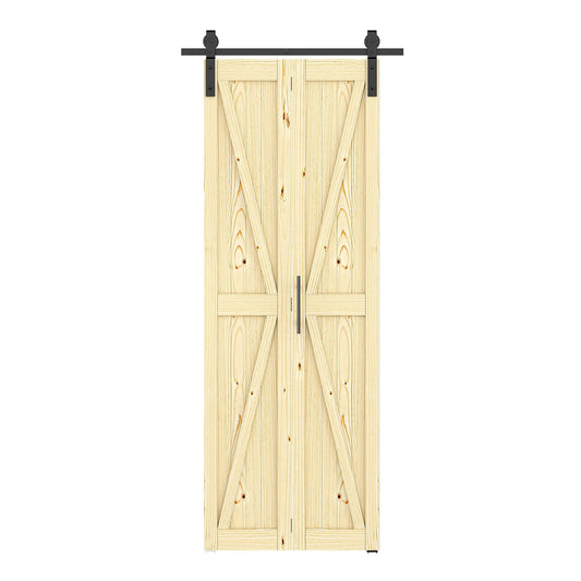 30in x 84in Bifold Barn Door with Hardware Kit