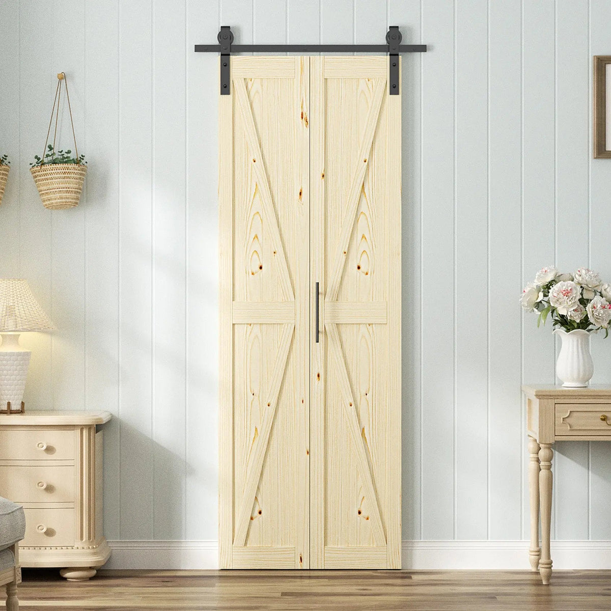 30in x 84in Bifold Barn Door with Hardware Kit