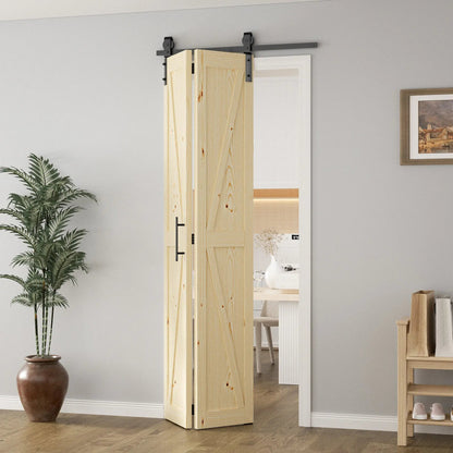 30in x 84in Bifold Barn Door with Hardware Kit