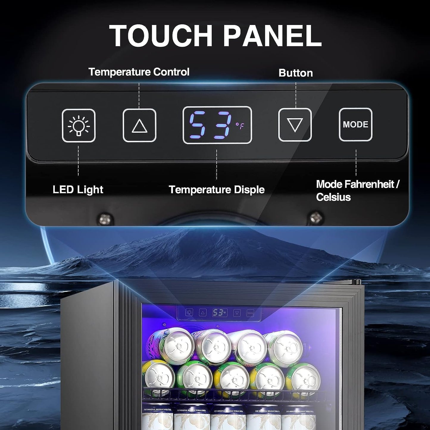 3.2 CU. FT. Beverage Refrigerator Wine Cooler W6890