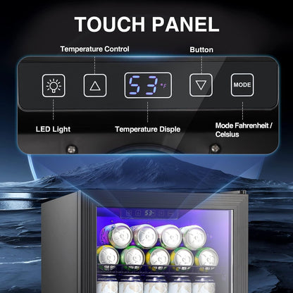 3.2 CU. FT. Beverage Refrigerator Wine Cooler W6890