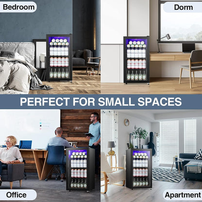 3.2 CU. FT. Beverage Refrigerator Wine Cooler W6890