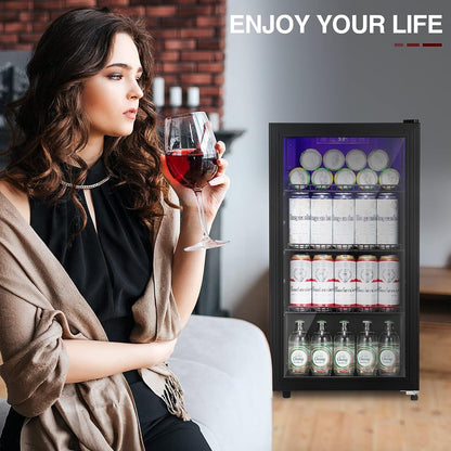 3.2 CU. FT. Beverage Refrigerator Wine Cooler W6890