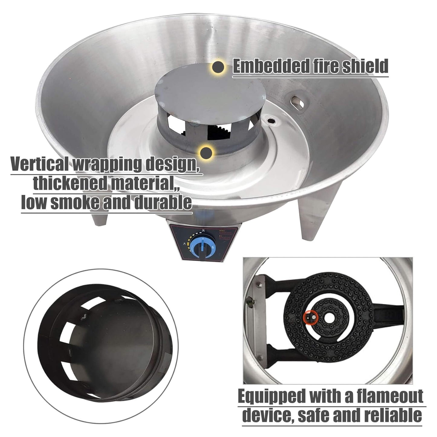 31-Inch Stainless Steel Commercial LPG Roaster Grill Oven For Chicken, Duck, and Turkey