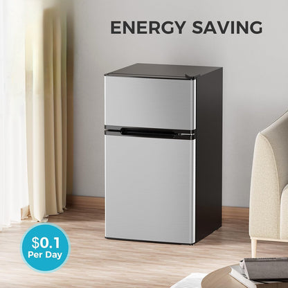 3.2 Cu.Ft Mini Fridge with Freezer Double Door Compact Refrigerator 58087RRE0