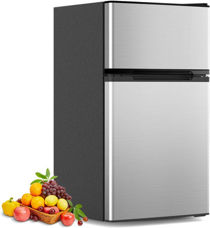 3.2 Cu.Ft Mini Fridge with Freezer Double Door Compact Refrigerator 58087RRE0