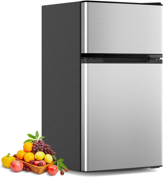3.2 Cu.Ft Mini Fridge with Freezer Double Door Compact Refrigerator 58087RRE0