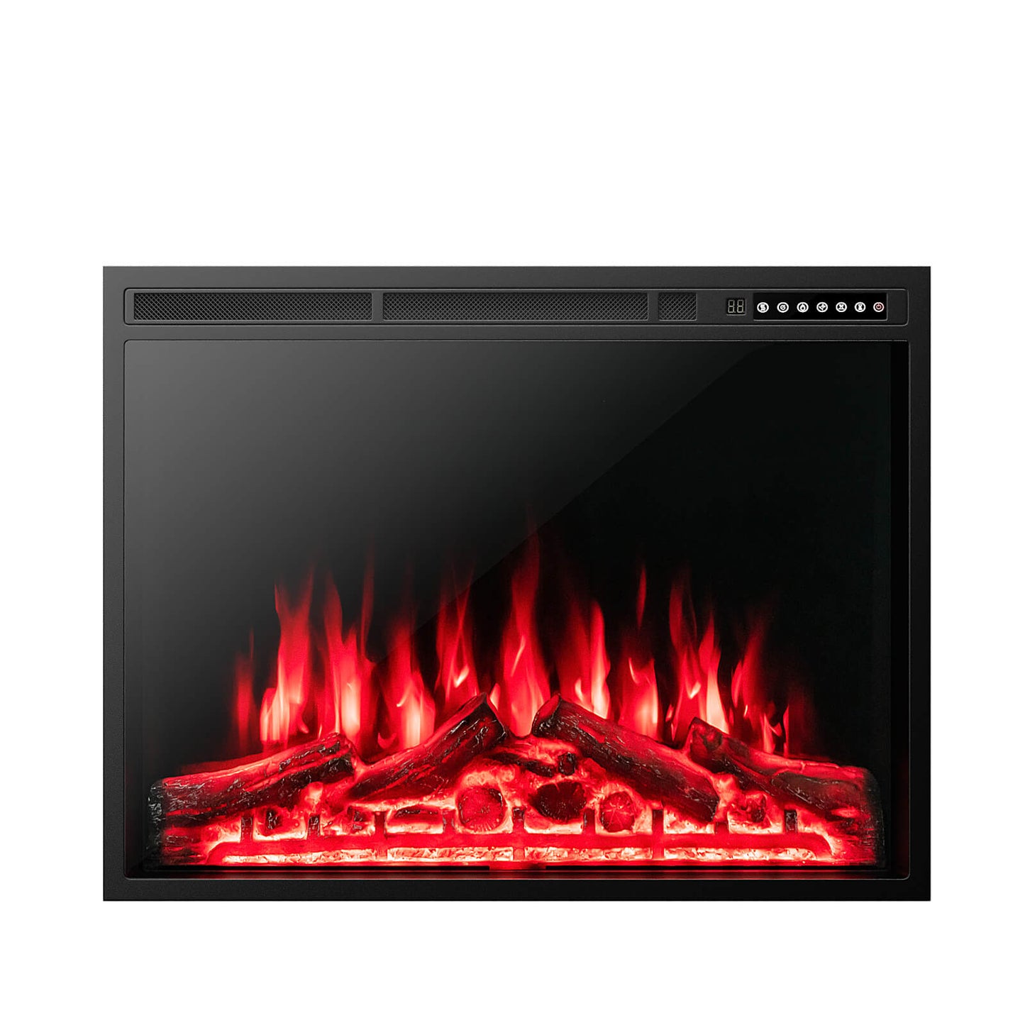 34"-37" Inch Electric Fireplace Recessed with Adjustable Flames