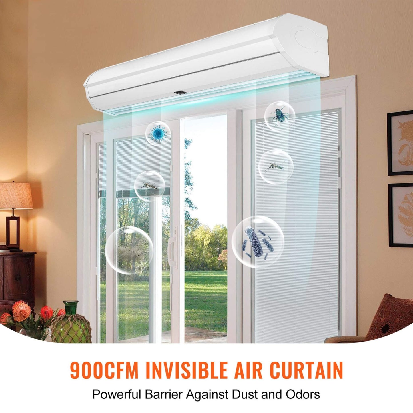 36-Inch 110V Commercial 2-Speed 900CFM Indoor Wall-Mounted Air Curtain