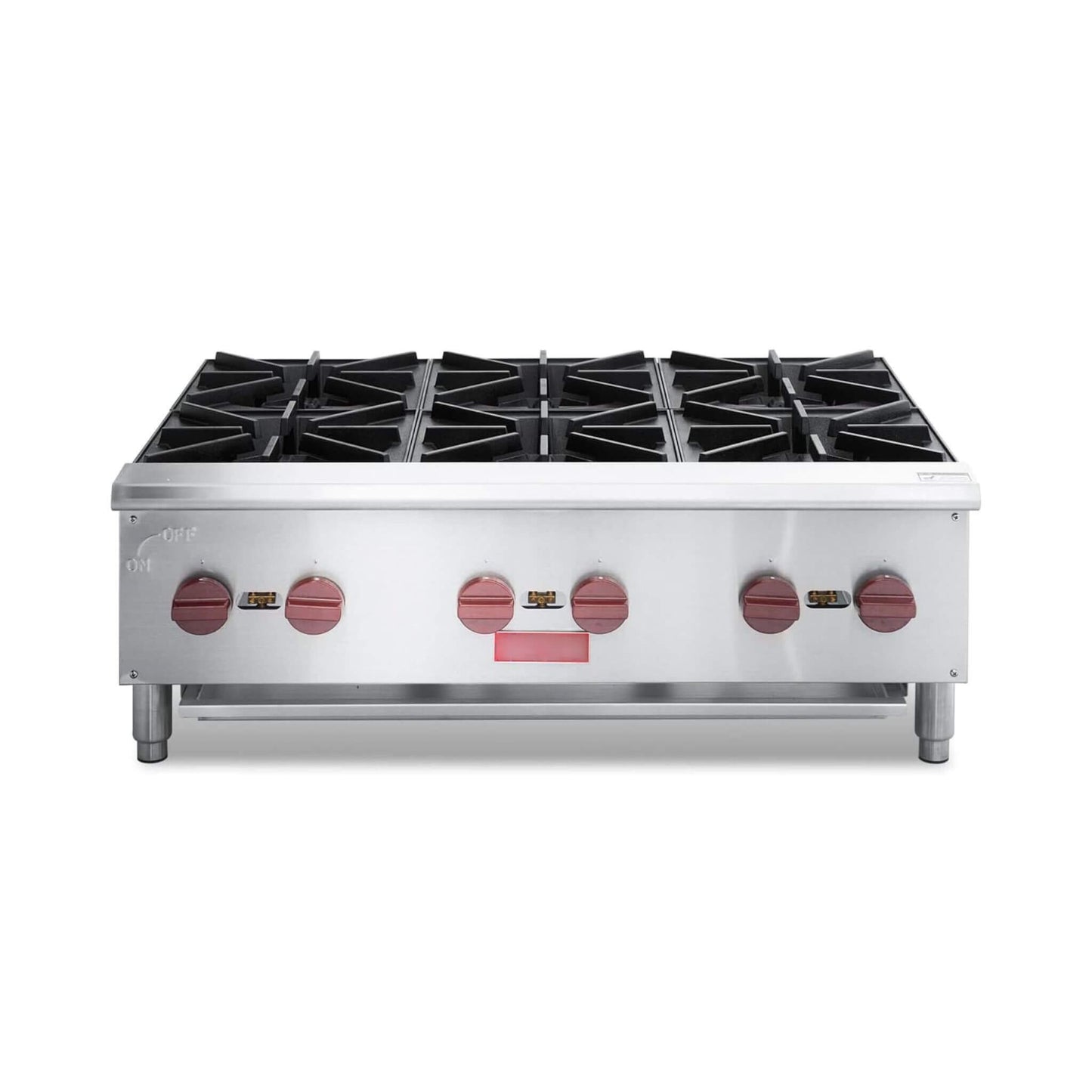 Heavy-Duty 36-Inch Commercial 150K BTU 6-Burner Stainless Steel Countertop Natural Gas And Propane Range