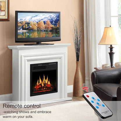 36 Inch Electric Fireplace Mantel Wooden Surround Firebox
